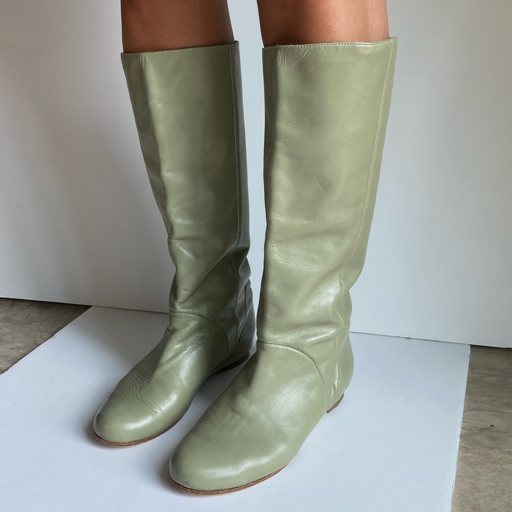 Rachel Comey Telegram Riding Boots in Sage Green